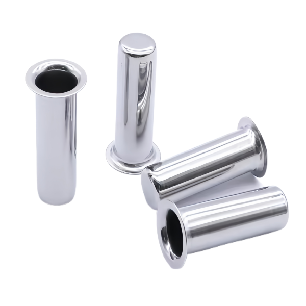 Custom Metal Deep Drawn One End Closed Stainless Steel Flanged Tube